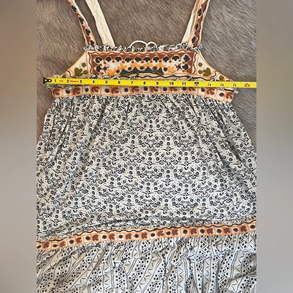 Free People Backless Dress - Cream and Orange - Picture 7 of 12